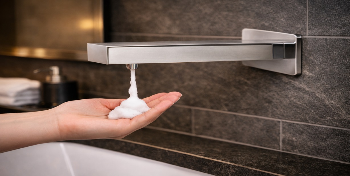 Hardwired Automatic Soap Dispenser FS1018DP by FontanaShowers for commercial restroom specifications